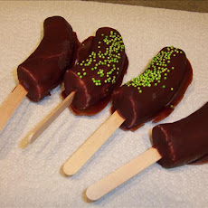 Frozen Banana Popsicles