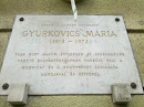 Gyurkovics Mária Emléktábla