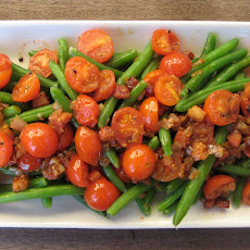 Warm Salad with Cherry Tomato,Haricot Vert and Pancetta