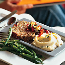 Roasted Vegetable Meatloaf with Mustard Mashed Potatoes