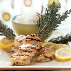 Diver Scallops Grilled on Rosemary
