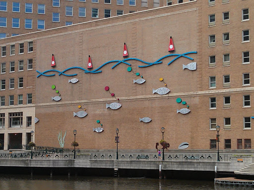 Fishes Art on a Building