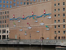 Fishes Art on a Building