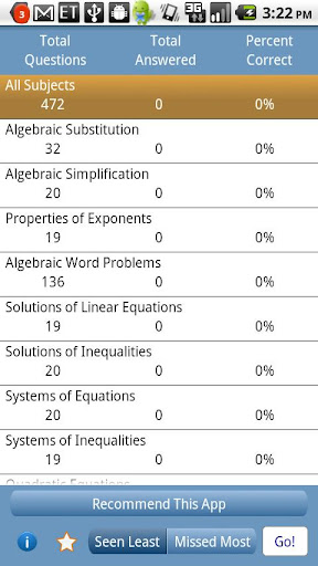 Algebra TestBank