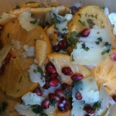 Persimmon and pomegranate salad