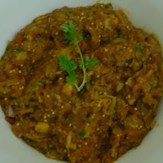 Baingan Bharta- Indian Style Fire Roasted Eggplants