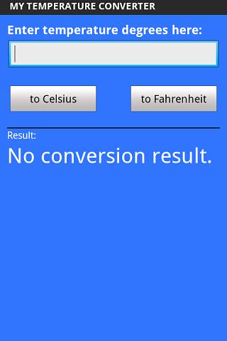 My Temperature Converter