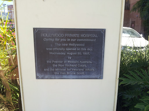 Hollywood Hospital Plaque