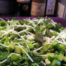 Asparagus, Fava Bean & Pea Shoot Salad