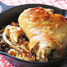 Broiled Ham Hock with Braised Cabbage