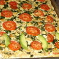 Spinach Feta Tomato Pizza