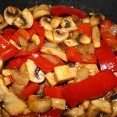 Sauteed Peppers and Mushrooms With Caramelized Onions