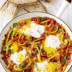 Eggs in Purgatory With Salami