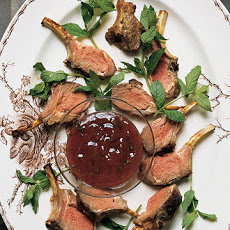 Dijon Baby Lamb Chops with Red Currant-Mint Dipping Sauce