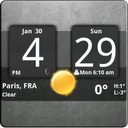 Sense Analog Clock Widget Dark mobile app icon