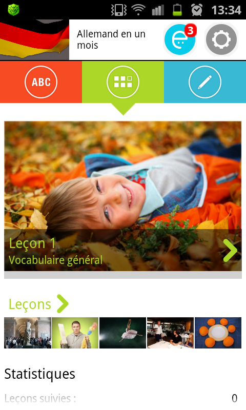 Android application German in a Month: Audio course, listening lessons screenshort
