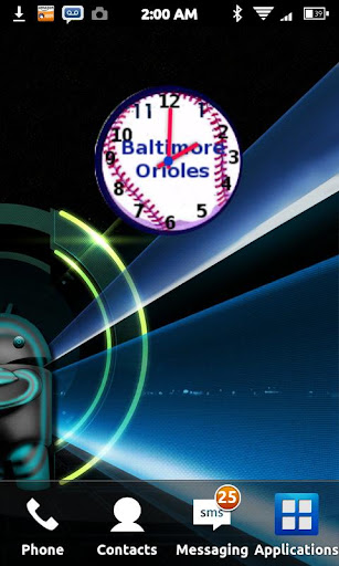 Baltimore Orioles Clock Widget