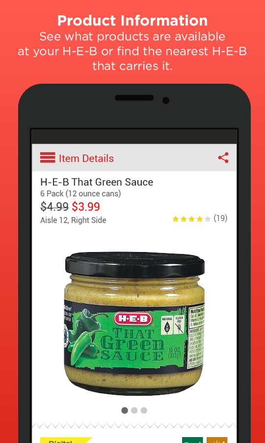 Android application H-E-B screenshort
