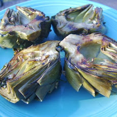 Fire Roasted Artichokes With Herb Aioli