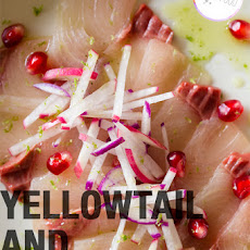 Yellowtail and Pomegranate Crudo with Shiso Oil