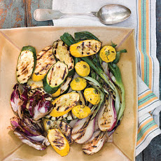 Grilled Radicchio, Summer Squashes, and Scallions