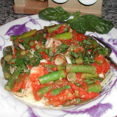 Angel Hair with Asparagus & Tomatoes