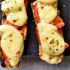 Open-Faced Tomato Grilled Cheese