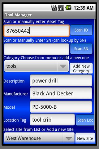 Tool Manager - Inventory