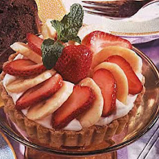 White Chocolate Tartlets with Strawberries and Bananas