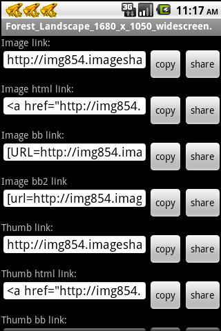 imageshackdroid for android screenshot