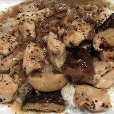 Peppered Chicken With Lemon-mushroom-wine Sauce