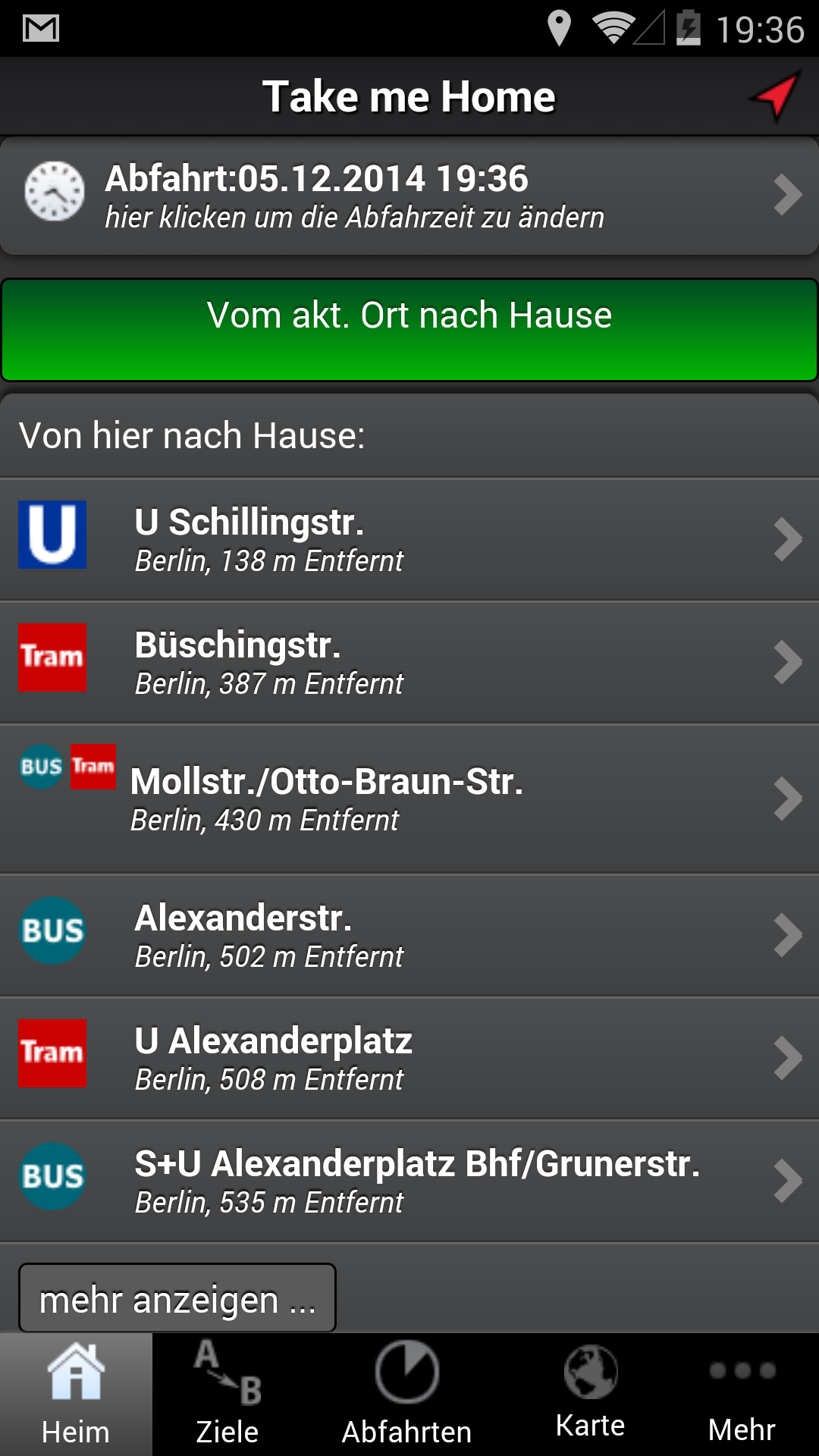 Android application A+ Berlin Trip Planner screenshort