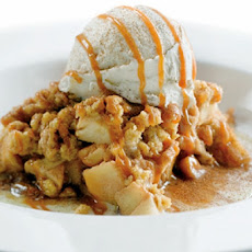 Apple Crumble and Vanilla Ice Cream