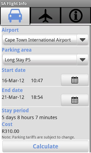 SA Flight Info