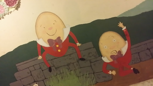 Two Little Egg Man Mural