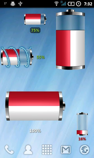 Indonesia- Flag Battery WIdget