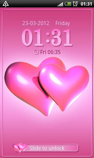 Hearts pink Go Locker theme