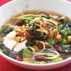 Persian New Year's Soup with Beans, Noodles, and Herbs (Ash-e-reshteh)