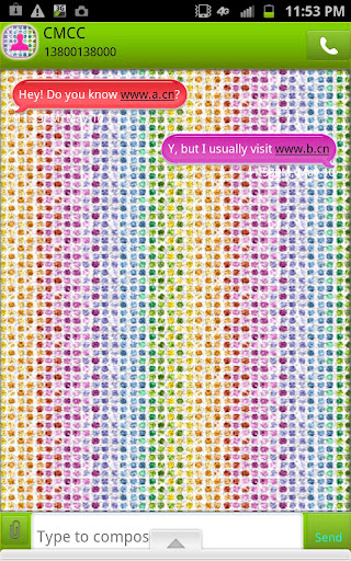 GO SMS - Rainbow Diamonds