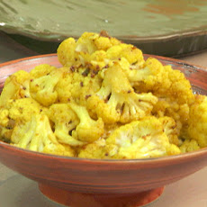 Oven Roasted Cauliflower with Turmeric and Ginger