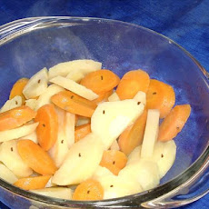 Parsnips and Carrots, Honey Glazed