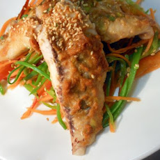 Miso Fish With Snow Peas Salad