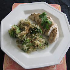 Chicken with Miso Sauce and Broccoli Sesame Rice