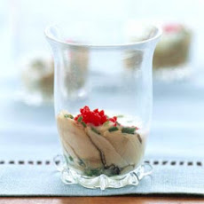 Oyster Shooter with Cucumber Sauce