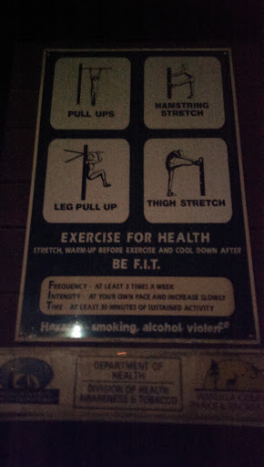Outdoor gym signage