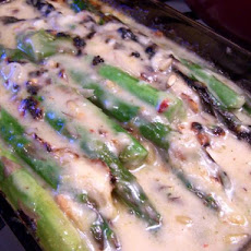 Spicy and Sweet Cheesy Asparagus