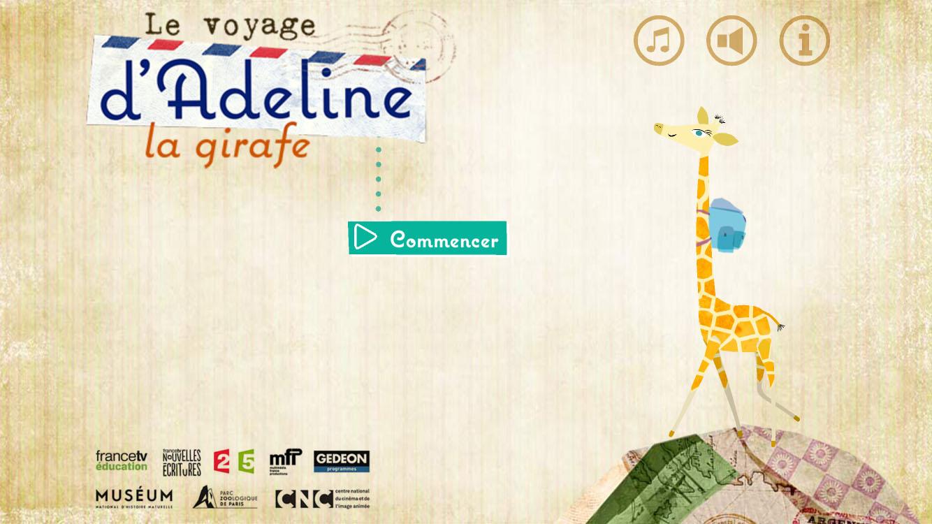 Android application Le voyage d’Adeline la girafe screenshort