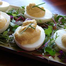 Smoked Trout Deviled Eggs