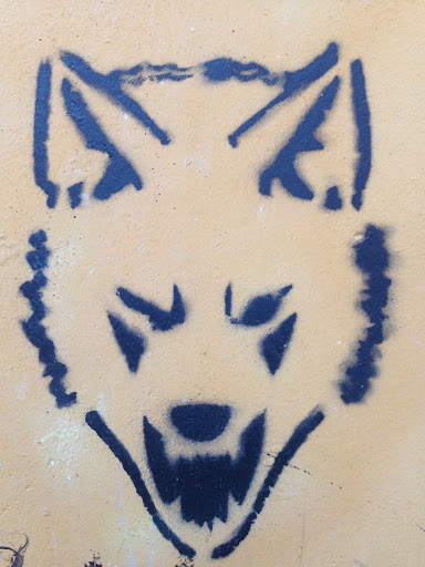 Граффити Голова Волка