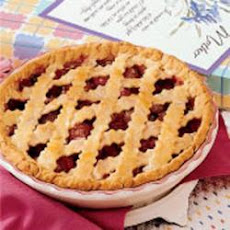 Rhubarb Raspberry Pie